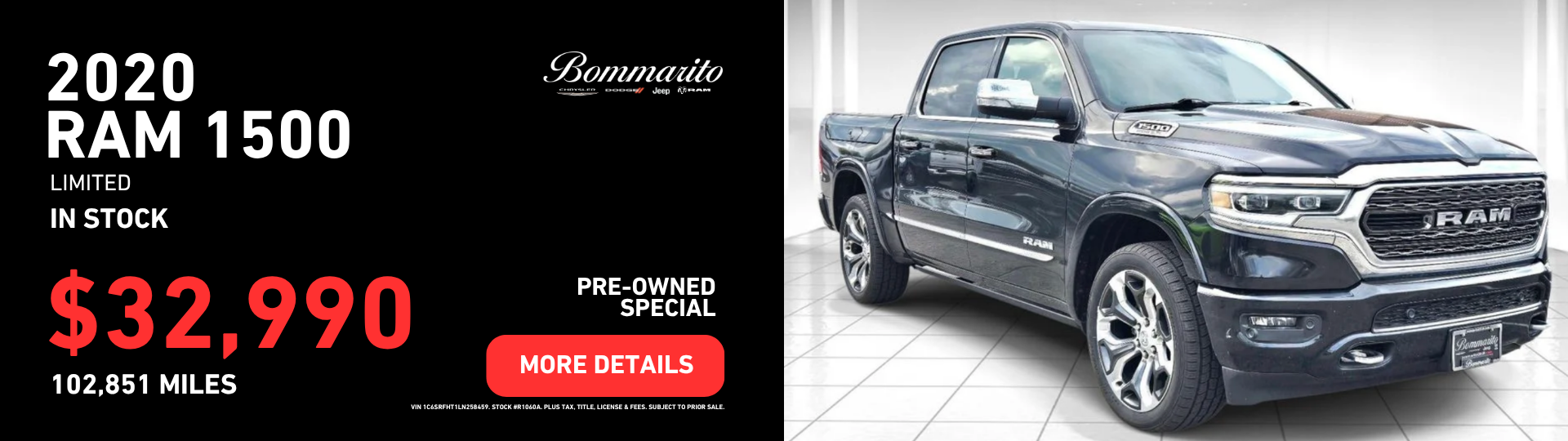 2020 RAM 1500 $32,990