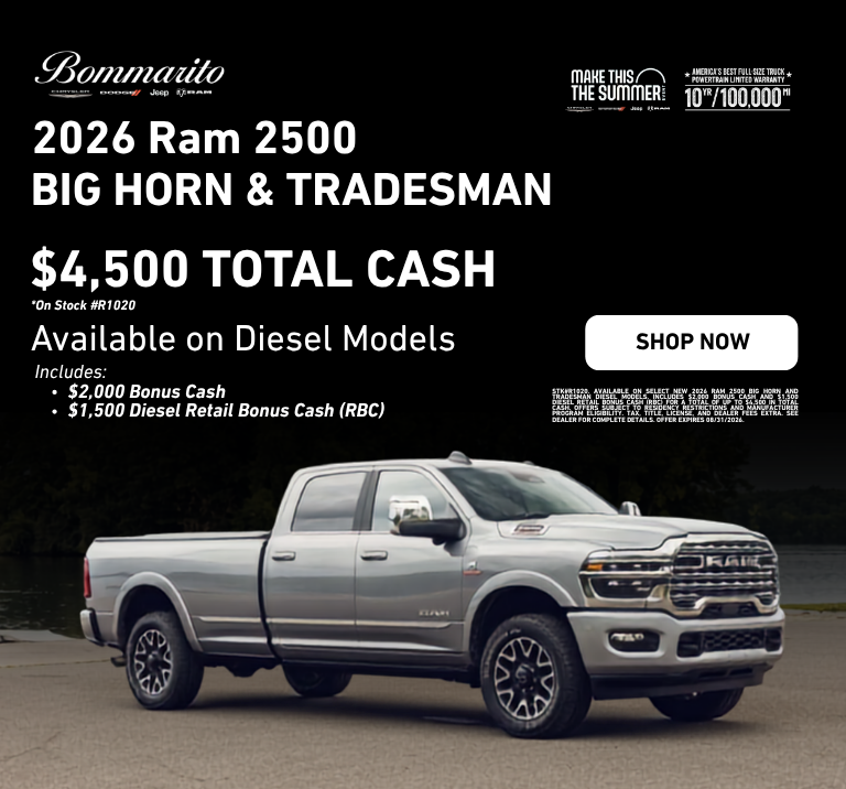 2026 Big Horn & Tradesman $4,500 Total Cas