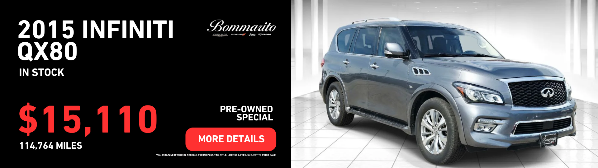 2025 INFINITI QX80 $15,110