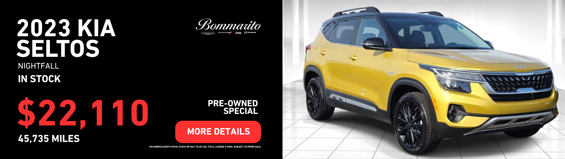 2023 Kia Seltos $22,110